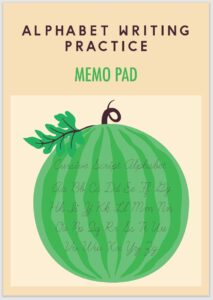 Cursive Script Watermelon-shape Memo Pad