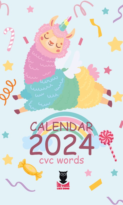 2024 Mixed Fun CVC Words Calendar