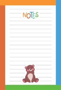 Animal Theme Note Pad