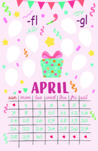 April 2024 Consonant Blend Calendar