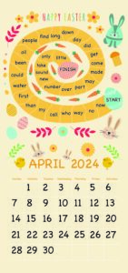 April 2024 joyful memory time calendar