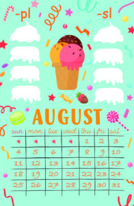 August 2024 Consonant Blend Calendar