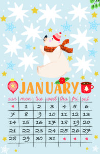 2024 January Mixed Fun sight word calendar