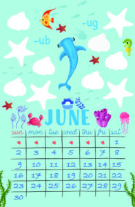 June 2024 Mixed Fun CVC Words Calendar