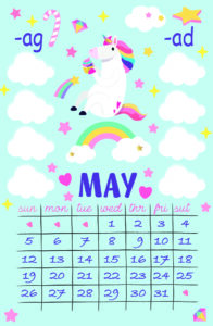 May 2024 Mixed Fun CVC Words Calendar