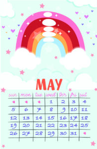 May 2024 Mixed Fun sight word calendar