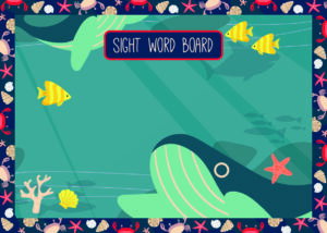 Ocean Theme Learning Sight Word Board