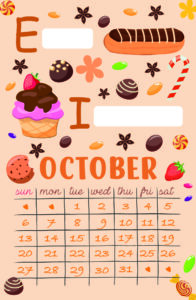 October 2024 Mixed Fun Alphabet Calendar