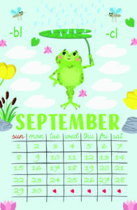 September 2024 Consonant Blend Calendar