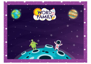 Space Theme Word Family CVC Chart