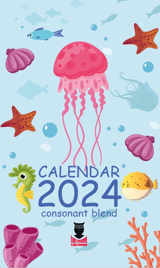 2024 Phonics Calendar for Kids (Mixed Fun-consonant blends word)