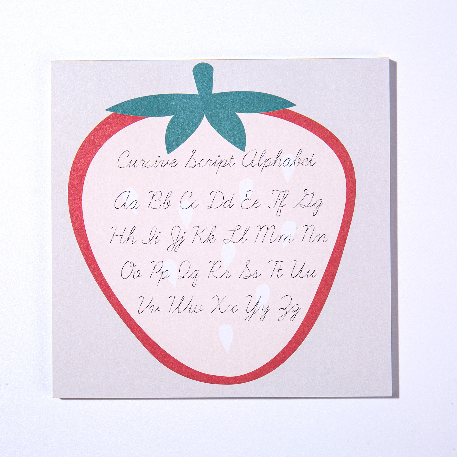 Handwriting Practice Memo Pad-Strawberry Shape