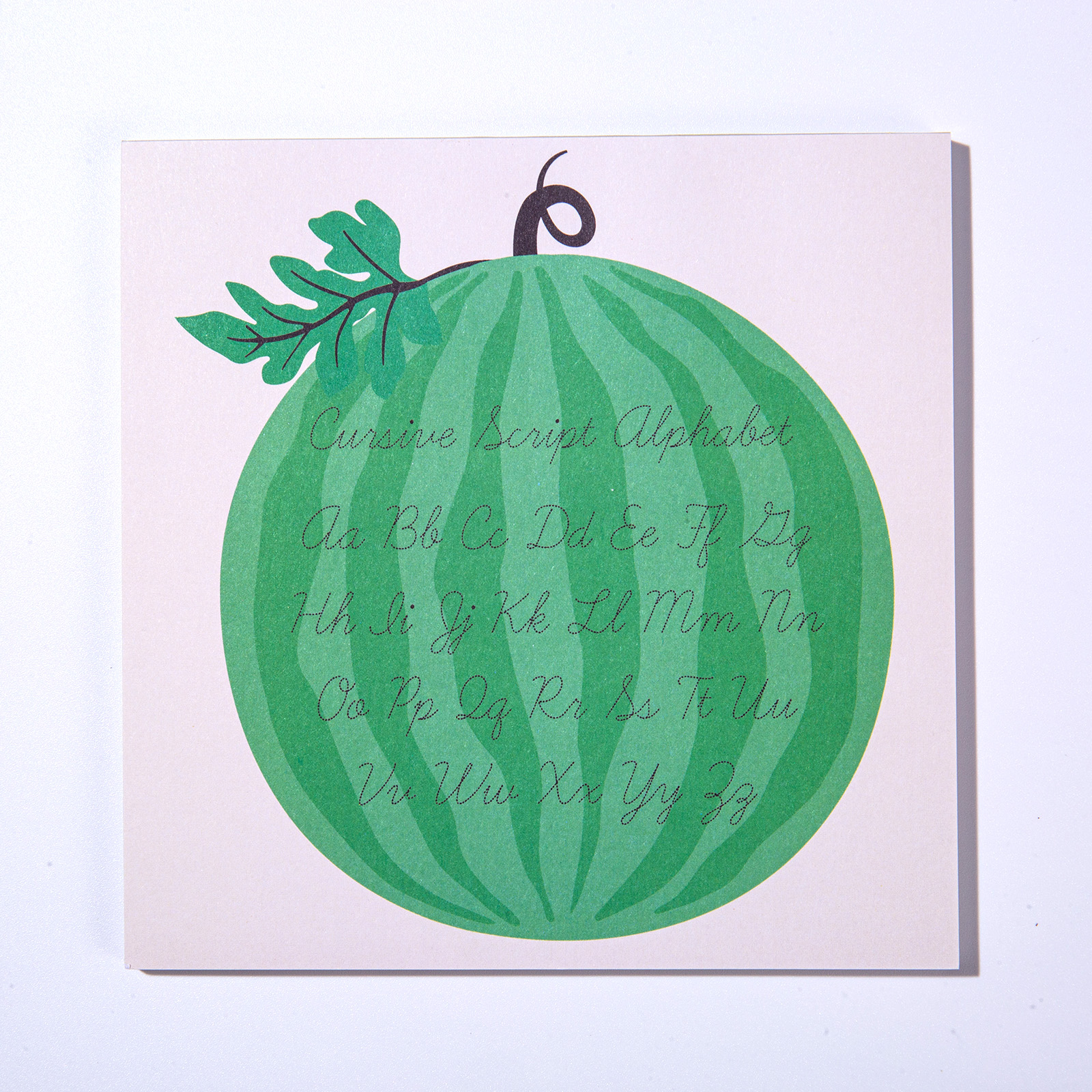 Handwriting Practice Memo Pad-Watermelon Shape