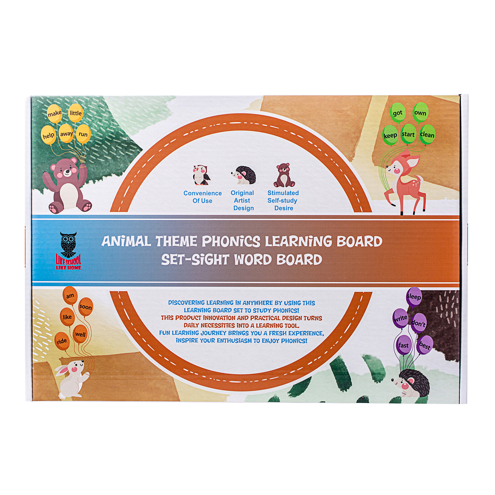 Animal Theme Phonics Learning Board Set-Sight Word Board