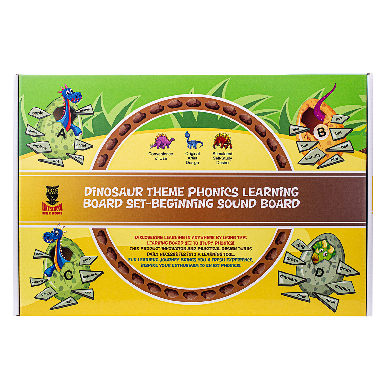 Dinosaur Theme Phonics Learning Board Set- Beginning Sound Board